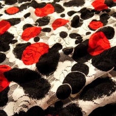 Ткань Гипюр стрейч принт